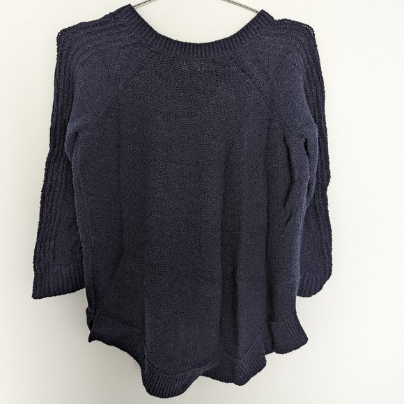 Banana Republic High-Low Knit Sweater, Navy, Women's XS - Picture 2 of 6